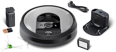 iRobot i7 Roomba - Robot aspirador adaptable al hogar, ideal para mascotas, alta potencia de succión con 2 cepillos de goma, con conexión Wifi